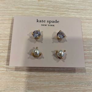 Brand new Kate Spade set of stud earrings
